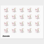 Auto monteur Stickman Ronde Sticker (Vel)