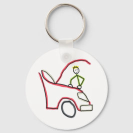 Auto monteur Stickman Sleutelhanger