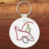 Auto monteur Stickman Sleutelhanger (Achterkant)