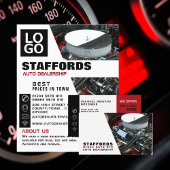 Auto Motor, Auto Dealership Adverteren Flyer