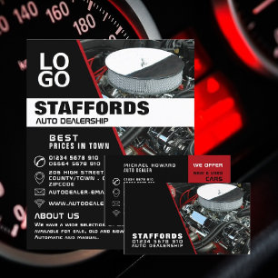 Auto Motor, Auto Dealership Adverteren Flyer