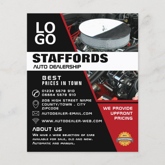 Auto Motor, Auto Dealership Adverteren Flyer (Voorkant)