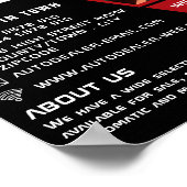 Auto Motor, Auto Dealership Adverteren Poster (Hoek)