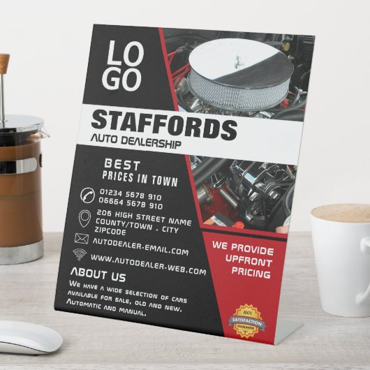 Auto Motor, Auto Dealership Adverteren Reclamebord Met Voetstuk (Insitu)