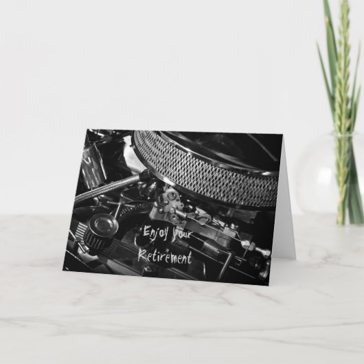 Auto motor Geniet van uw pensioen Kaart (Voorkant)