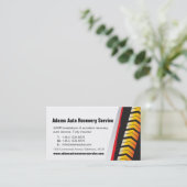 Auto motor service tracks visitekaartje (Staand voorkant)