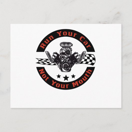 Auto motor Slepen Racing Fan Rennauto V8 Mechanisc Briefkaart (Voorkant)