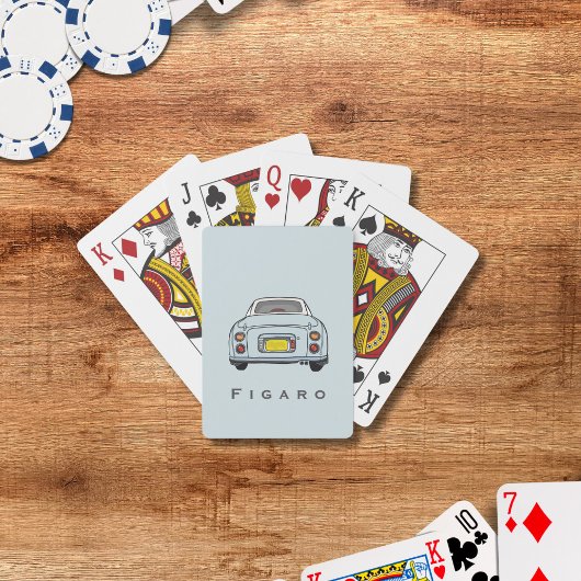 Auto Naam Bord Aqua Figaro Speelkaarten