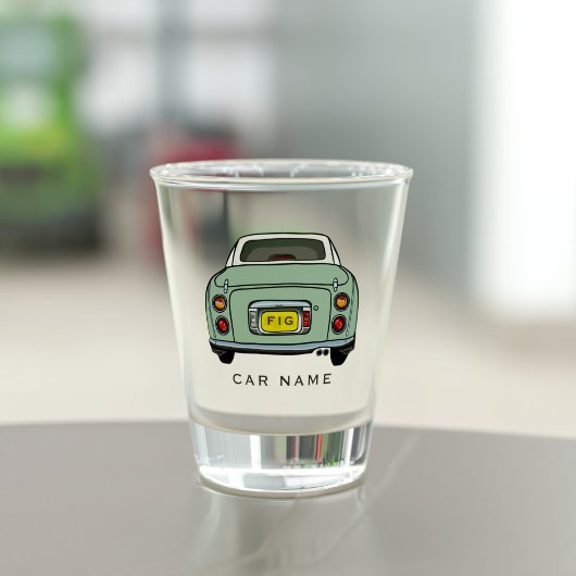 Auto Naam Groene Figaro Figarations Shot Glass Glas