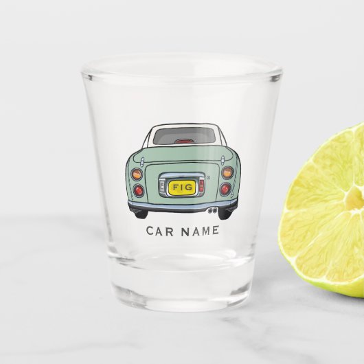 Auto Naam Groene Figaro Figarations Shot Glass Shot Glas (Voorkant)