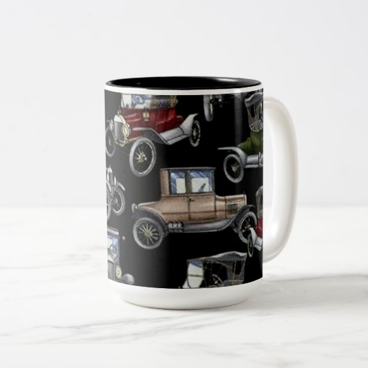 Auto Nostalgia Classic Cars Coffee Mok (Voorkant rechts)