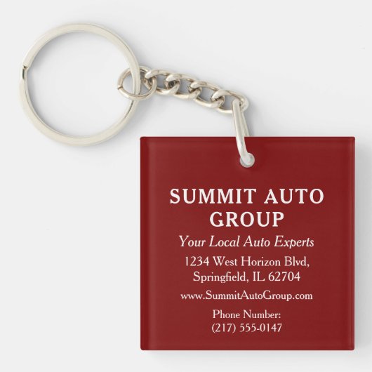 Auto- of autodealer promotie sleutelhanger (Voorkant)