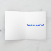 "Auto" of "kaart?" Verjaardagskaart. Grappig Kaart (Binnen)