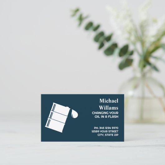 Auto-olieverversing Visitekaartje (Staand voorkant)