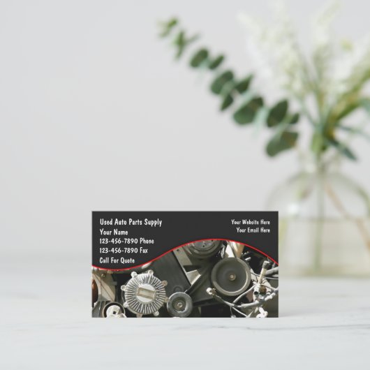 Auto-onderdelen berging Visitekaartjes (Staand voorkant)