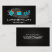 Auto Onderdelen Carbon Fiber Patroon | werktuigkun Visitekaartje (Voorkant / Achterkant)