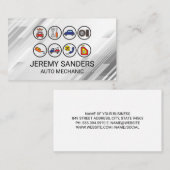 Auto Onderdelen Diensten Icoon  Visitekaartje (Voorkant / Achterkant)