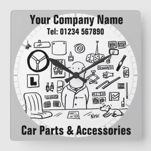 Auto-onderdelen en -Accessoires Vierkante Klok (Voorkant)