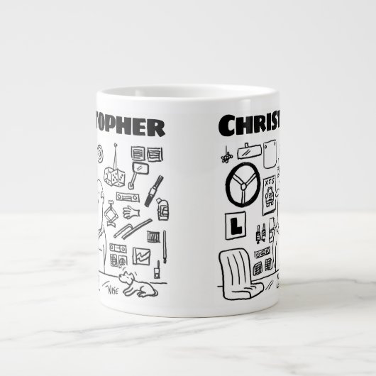 Auto-onderdelen en auto Accessoires verkoper Grote Koffiekop (Voorkant)