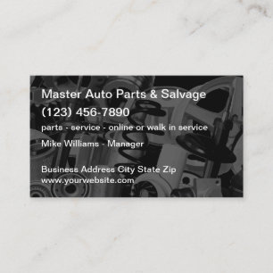 Auto-onderdelen en reparatieservice visitekaartje