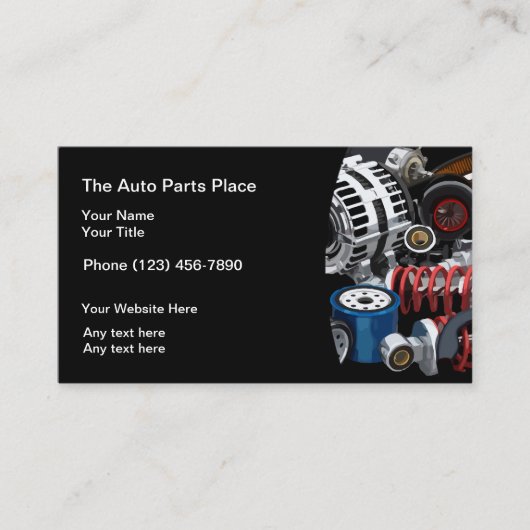 Auto Onderdelen Moderne Visitekaartjes (Voorkant)