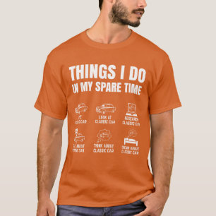 Auto Onderdelen Monteur Klassieke Auto'srack Racen T-shirt