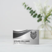 Auto Onderdelen | Reparatie Diensten | Metalen Ach Visitekaartje (Staand voorkant)