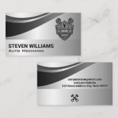 Auto Onderdelen | Reparatie Diensten | Metalen Ach Visitekaartje (Voorkant / Achterkant)