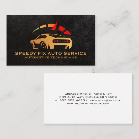 Auto-onderhoud en onderdelen visitekaartje (Voorkant / Achterkant)