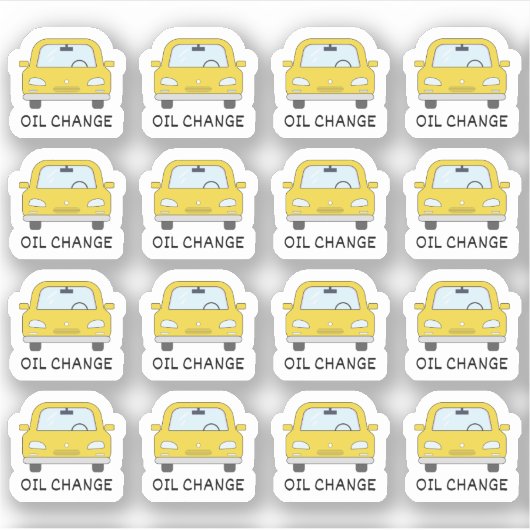 Auto Onderhoud Olie Verandering Herinnering Bujo P Sticker (Voorkant)