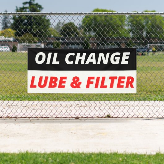 Auto Onderhoud Olie Vervanging Smeer En Filter Spandoek (Insitu)