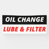 Auto Onderhoud Olie Vervanging Smeer En Filter Spandoek (Horizontaal)
