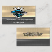 Auto-onderhoudsleutels | monteur Services Visitekaartje (Voorkant / Achterkant)