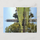 Auto op campus briefkaart (Achterkant)