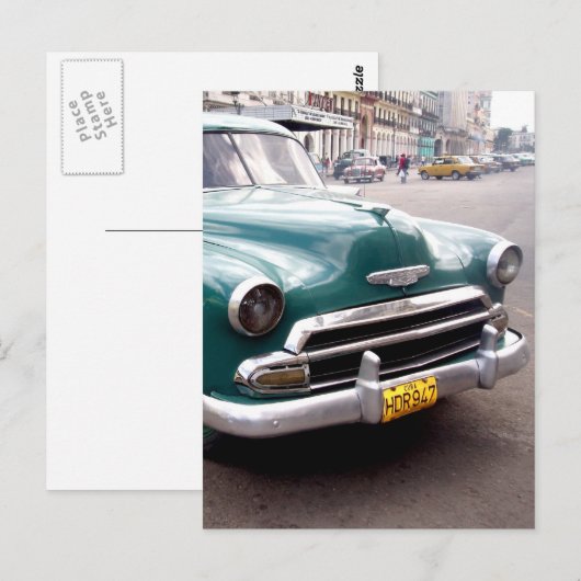  auto op Cuba Briefkaart (Voorkant / Achterkant)