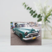  auto op Cuba Briefkaart (Staand voorkant)