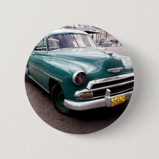 auto op Cuba Ronde Button 5,7 Cm (Voorkant)