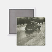 Auto op de weg magneet (Voorkant / Achterkant)