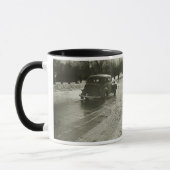 Auto op de weg mok (Links)