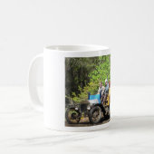 auto op houtgas koffiemok (Voorkant links)