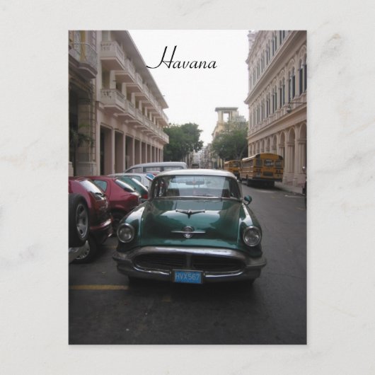 auto oude havana briefkaart (Voorkant)