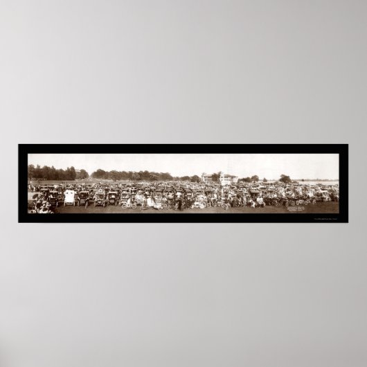 Auto Parade Detroit Foto 1909 Poster (Voorkant)