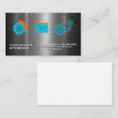 Auto Parts Services | Metallic Industrial Visitekaartje (Voorkant / Achterkant)