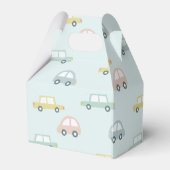 Auto Patroon Blauw Meisje Baby shower Favor Box Bedankdoosjes (Achterkant)