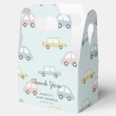 Auto Patroon Blauw Meisje Baby shower Favor Box Bedankdoosjes (Geopend)