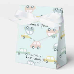 Auto Patroon Blue Boy Baby shower Bedankdoosjes