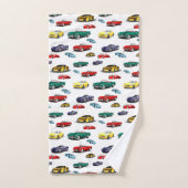 Auto Patroon Meerkleurige Voertuigen Auto Bad Handdoek (Handdoek)