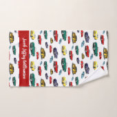 Auto Patroon Meerkleurige Voertuigen Auto Bad Handdoek (Handdoek)