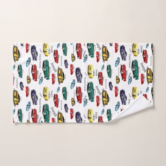 Auto Patroon Meerkleurige Voertuigen Auto Bad Handdoek (Handdoek)