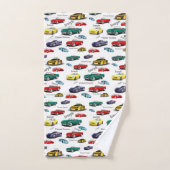 Auto patroon multi-gekleurde voertuigen auto's aut bad handdoek (Handdoek)